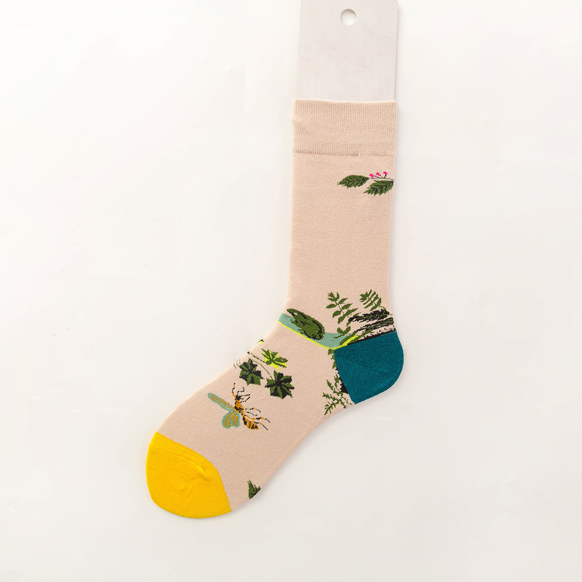 The Wave Of Retro Socks Creative Maple Leaf Plants In Tube Socks Cotton Men